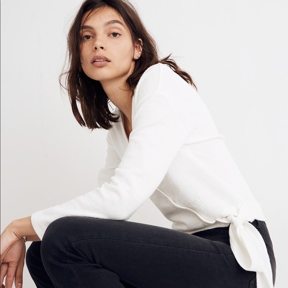 Madewell Texture & Thread Wrap Top - Picture 2 of 7